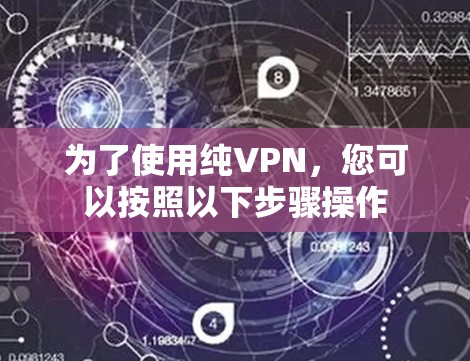 为了使用纯VPN，您可以按照以下步骤操作