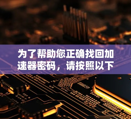 为了帮助您正确找回加速器密码，请按照以下步骤操作