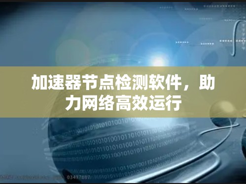 加速器节点检测软件,助力网络高效运行 加速器节点检测软件,助力网络高效运行