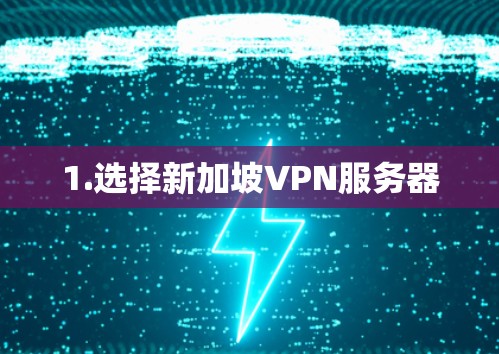 1.选择新加坡VPN服务器
