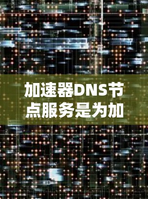加速器DNS节点服务是为加速服务器上运行的DNS节点服务，用于提高服务器性能。以下是关于加速器DNS节点服务的详细步骤指南